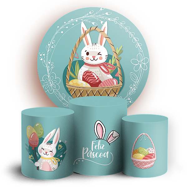 KIT Redondo e Trio - Páscoa  - Sublimado 3D