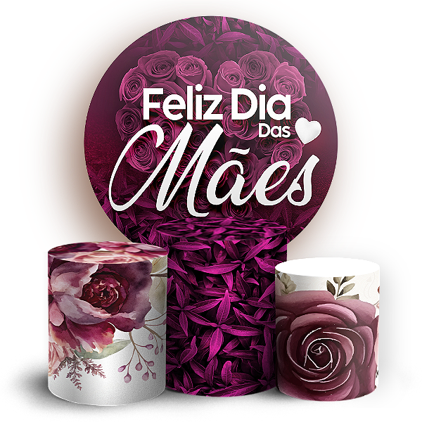 KIT Redondo e Trio - Dia Das Mães - Sublimado 3D