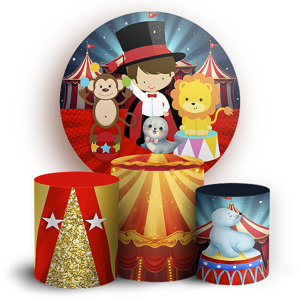 KIT Redondo e Trio - Circo - Sublimado 3D