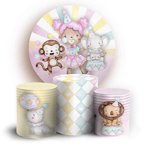 KIT Redondo e Trio - Circo - Sublimado 3D