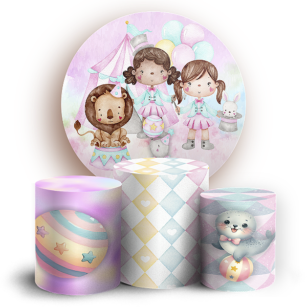 KIT Redondo e Trio - Circo - Sublimado 3D