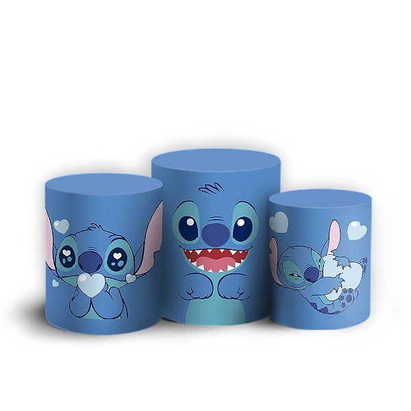Capas Trio Cilindro Sublimado Vest Facil - Lilo Stitch Angel