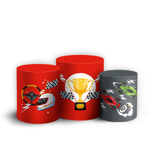 Capas Trio Cilindro Sublimado Vest Facil - Formula 1