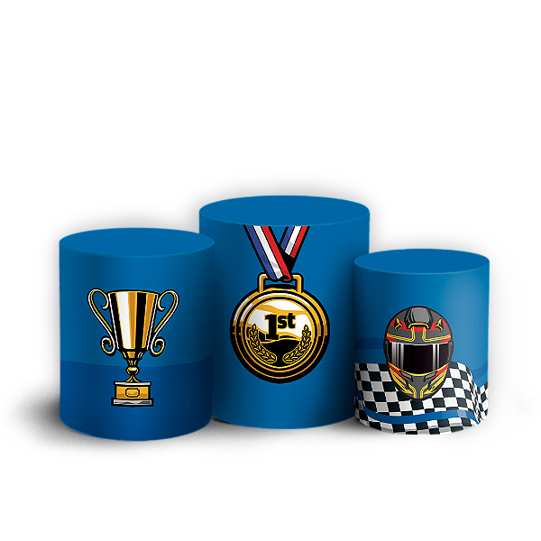 Capas Trio Cilindro Sublimado Vest Facil - Formula 1