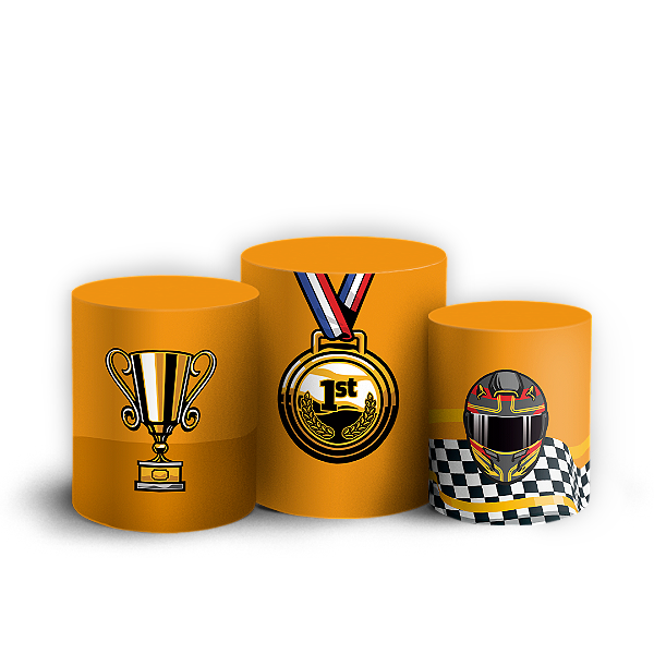 Capas Trio Cilindro Sublimado Vest Facil - Formula 1