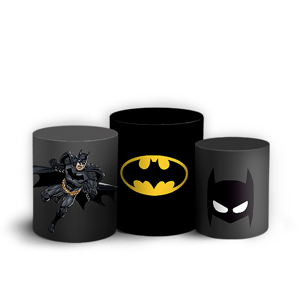 Capas Trio Cilindro Sublimado Vest Facil - Batman