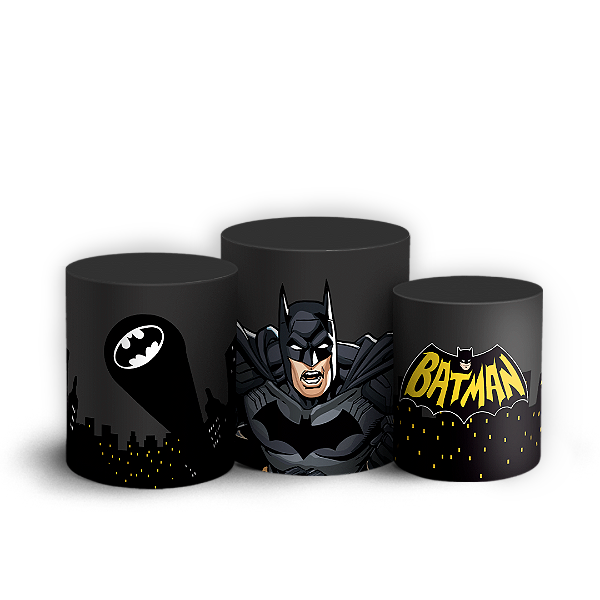 Capas Trio Cilindro Sublimado Vest Facil - Batman