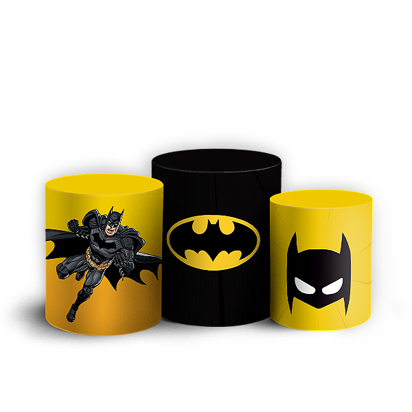 Capas Trio Cilindro Sublimado Vest Facil - Batman