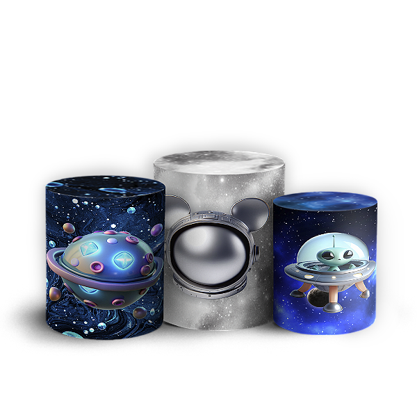 Capas Trio Cilindro Sublimado Vest Facil - Astrounauta