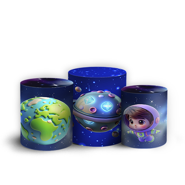 Capas Trio Cilindro Sublimado Vest Facil - Astrounauta