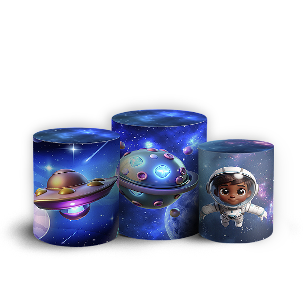 Capas Trio Cilindro Sublimado Vest Facil - Astrounauta