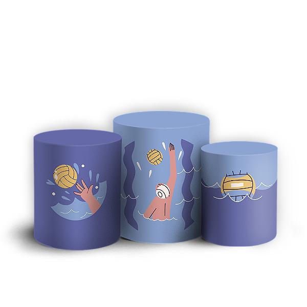 Capas Trio Cilindro Sublimado Vest Facil - Volei