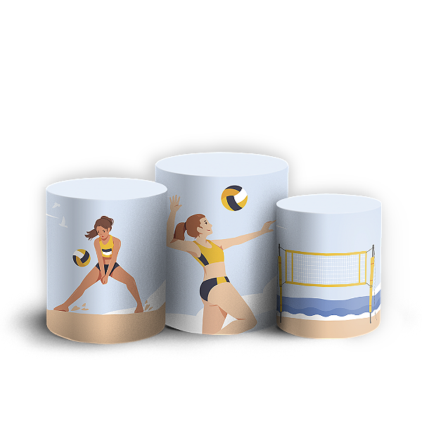Capas Trio Cilindro Sublimado Vest Facil - Volei