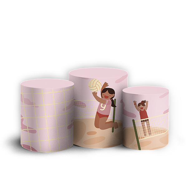 Capas Trio Cilindro Sublimado Vest Facil - Volei