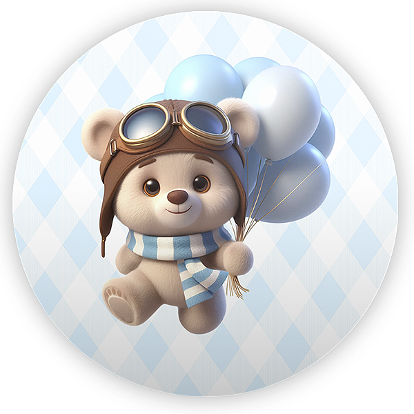 Mini Painel - Ursinho Baloeiro - Sublimado 3D