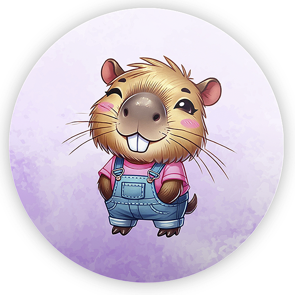 Painel Redondo - Capivara - Sublimado 3D
