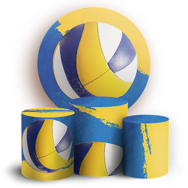 Capas Painel Redondo e Trio Cilindro Sublimado - Volei
