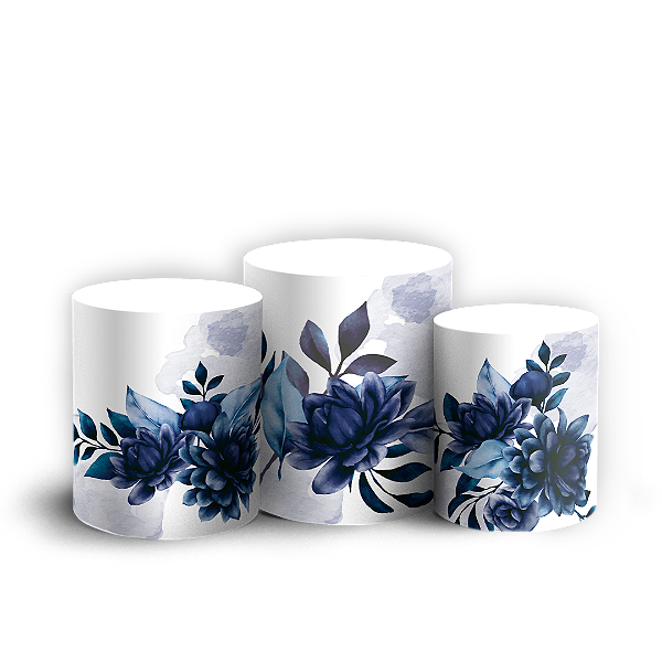 Capas Trio Cilindro Sublimado Vest Facil - Floral