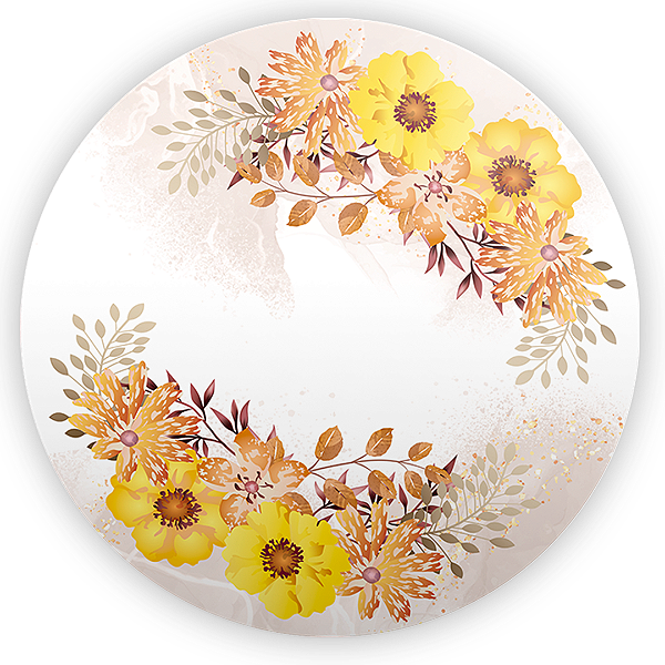 Capa Painel Redondo Sublimado - Floral