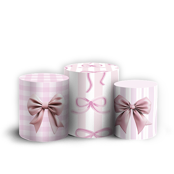 Trio Cilindro - Laços - Sublimado 3D