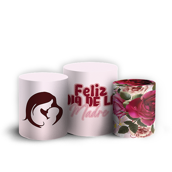 Capas Trio Cilindro Sublimado Vest Facil - Dia De La Madre