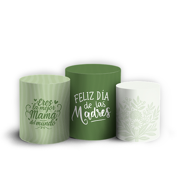 Capas Trio Cilindro Sublimado Vest Facil - Dia de la Madre