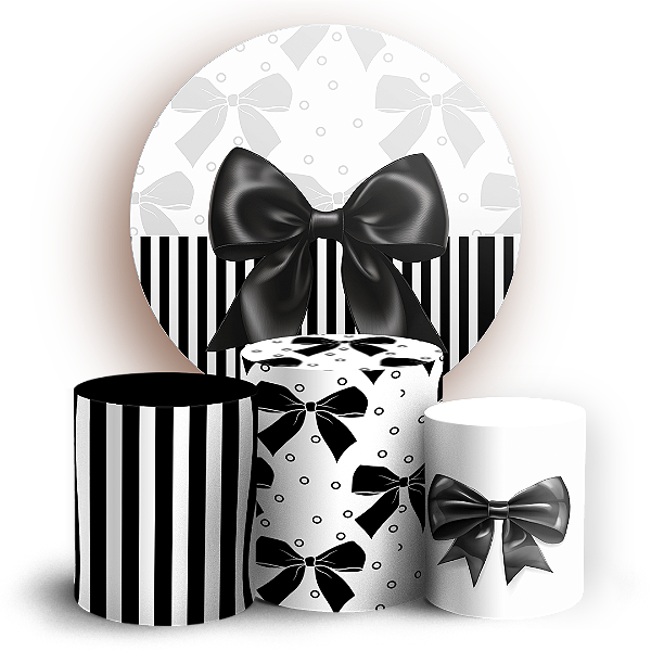 Capas Painel Redondo e Trio Cilindro Sublimado - Laços