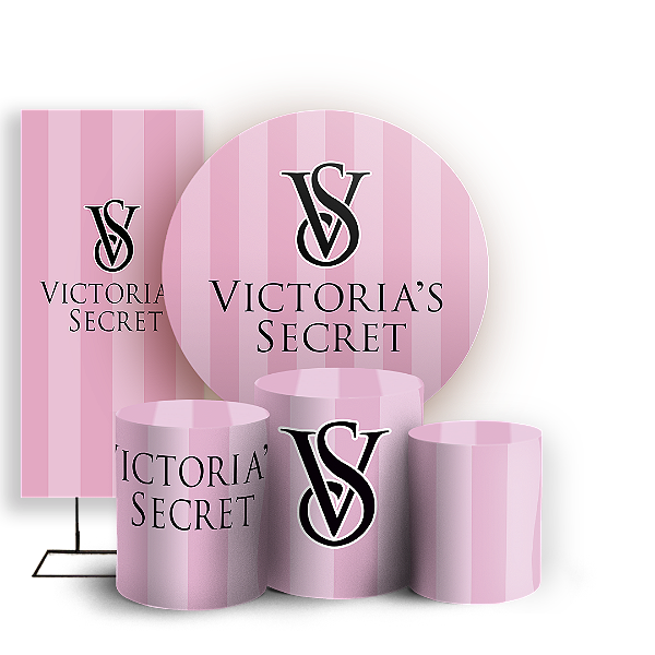 Capas Painel Redondo Trio Cilindro e Faixa Lateral Sublimado - Victoria's Secret
