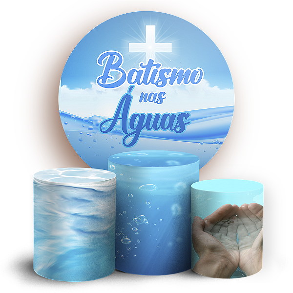 Capas Painel Redondo e Trio Cilindro Sublimado - Religioso Evangelico