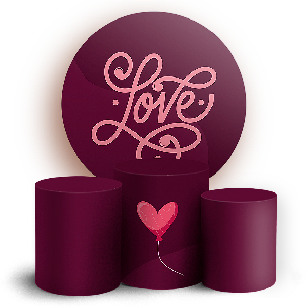 KIT Redondo e Trio - Namorados - Sublimado 3D