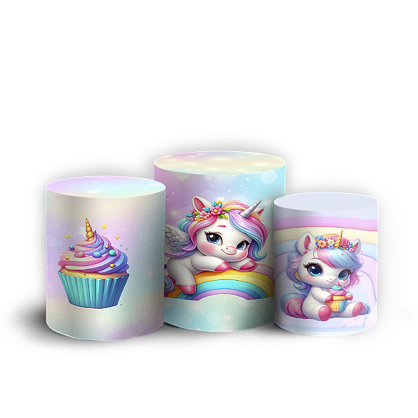 Trio Cilindro - Unicornio - Sublimado 3D