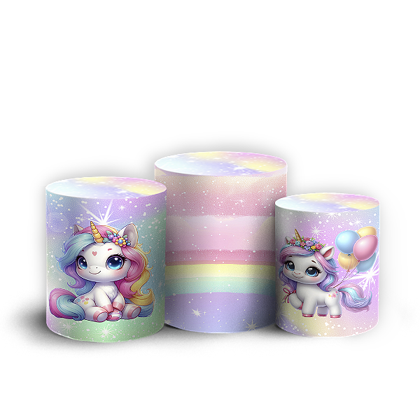 Trio Cilindro - Unicornio - Sublimado 3D