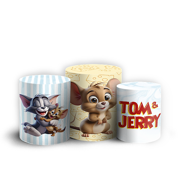 Trio Cilindro - Tom E Jerry - Sublimado 3D