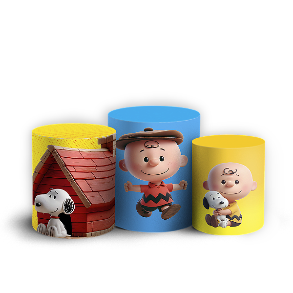 Trio Cilindro - Snoopy - Sublimado 3D