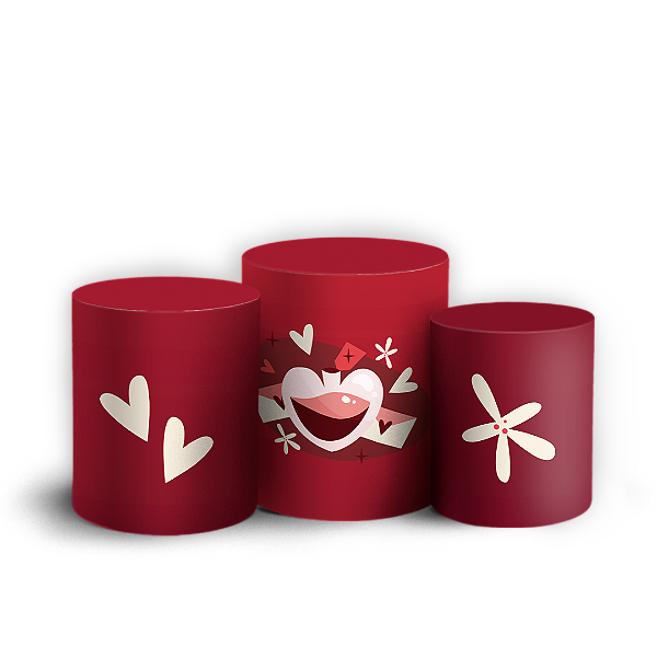 Capas Trio Cilindro Sublimado Vest Facil - Namorados