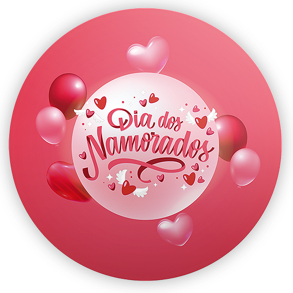 Painel Redondo - Namorados - Sublimado 3D