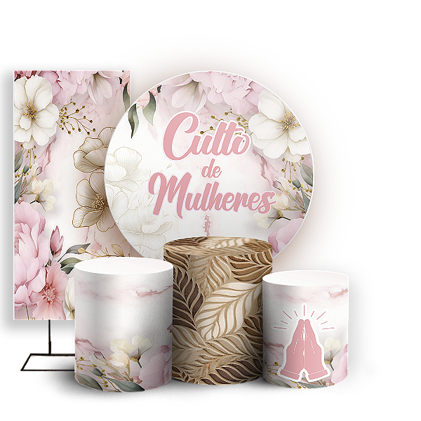 KIT Redondo Trio e Faixa - Religioso Evangelico - Sublimado 3D