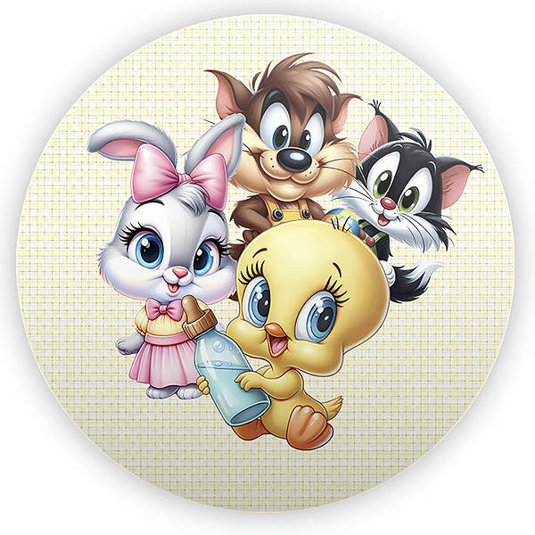 Painel Redondo - Looney Tunes - Sublimado 3D