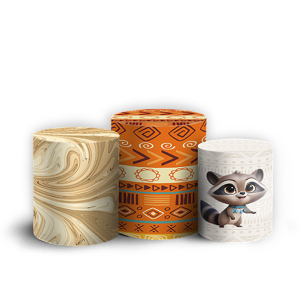 Capas Trio Cilindro Sublimado Vest Facil - Pocahontas