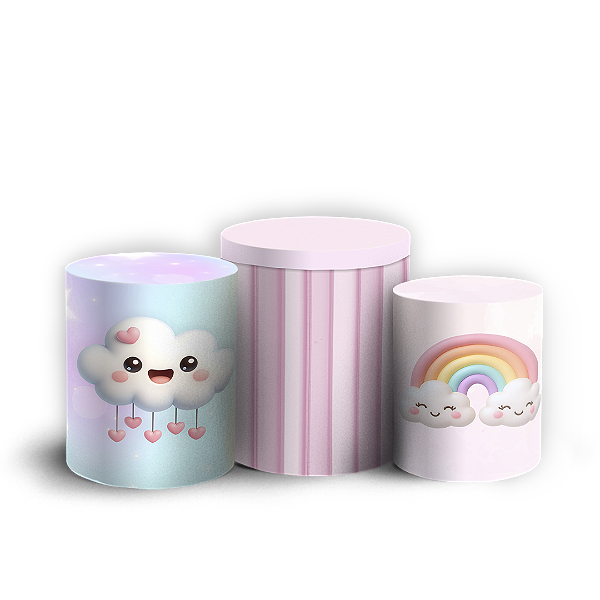 Capas Trio Cilindro Sublimado Vest Facil - Chuva de Amor