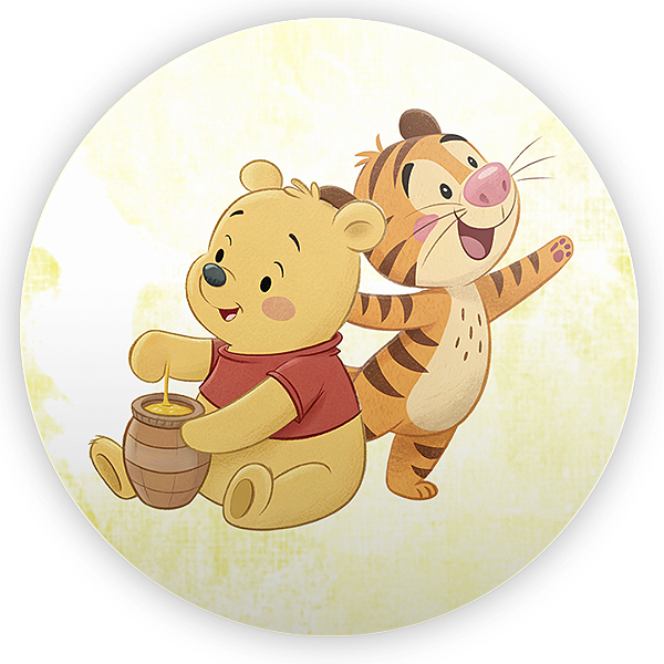Painel Redondo - Ursinho Pooh - Sublimado 3D