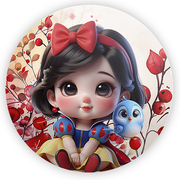 Painel Redondo - Branca de Neve - Sublimado 3D