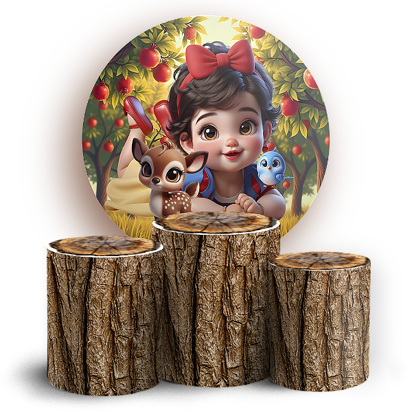 KIT Redondo e Trio - Branca de Neve - Sublimado 3D