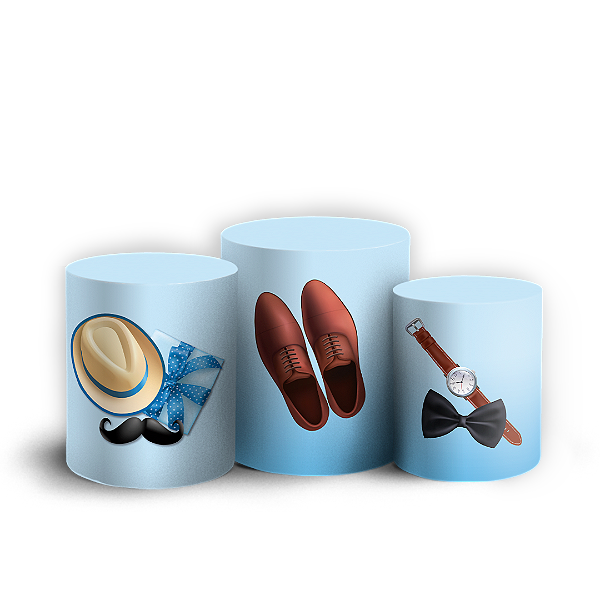 Capas Trio Cilindro Sublimado Vest Facil - Dia dos Pais
