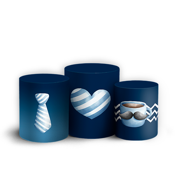 Capas Trio Cilindro Sublimado Vest Facil - Dia dos Pais