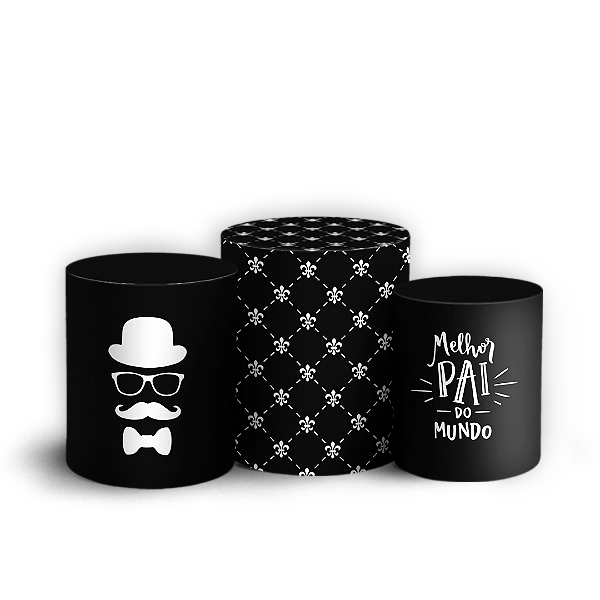 Capas Trio Cilindro Sublimado Vest Facil - Dia dos Pais