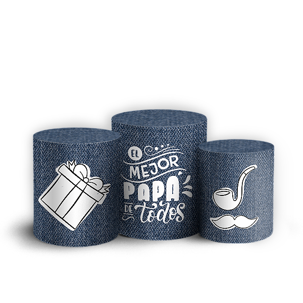 Capas Trio Cilindro Sublimado Vest Facil - Dia del Padre