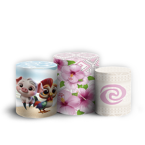 Capas Trio Cilindro Sublimado Vest Facil - Moana