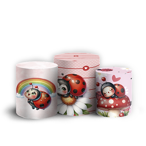 Capas Trio Cilindro Sublimado Vest Facil - Joaninha