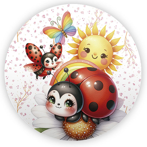Painel Redondo - Joaninha - Sublimado 3D